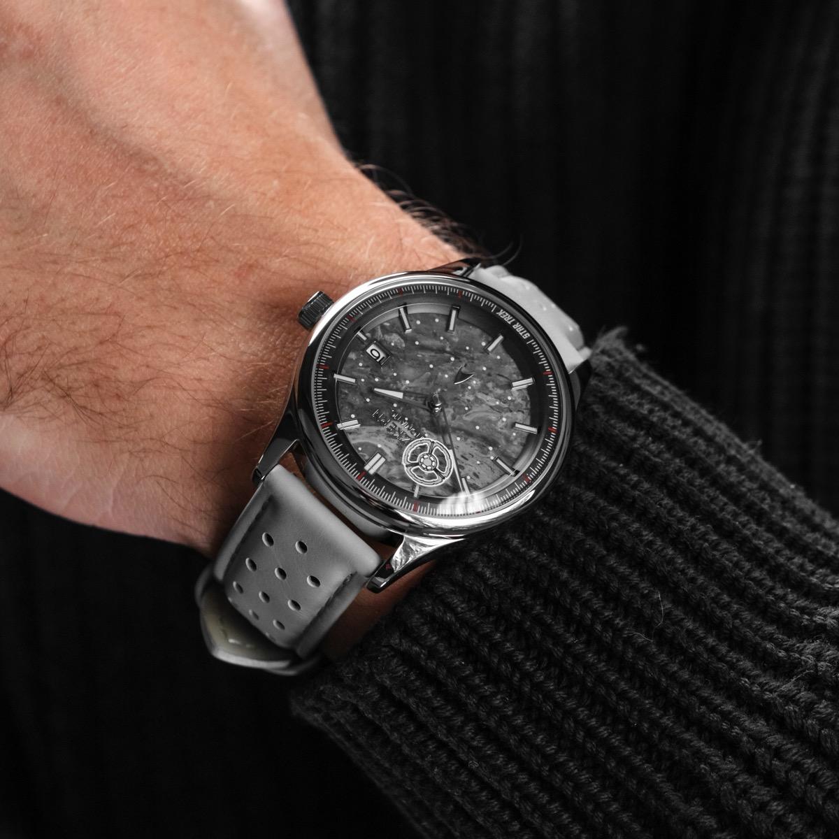 HOLZKERN | Star Trek DS9 Herren Armbanduhr (Marmor / Hellgrau)